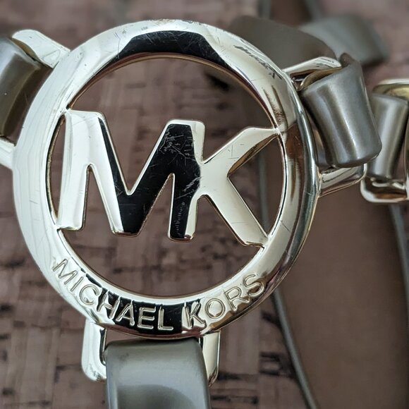MICHAEL KORS Cork Sandals MK Logo charm Jelly PVC flip flop CHOOSE SIZE 7 - Picture 6 of 7